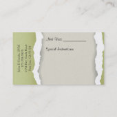 獣医ビジネスカード 名刺 (裏面)