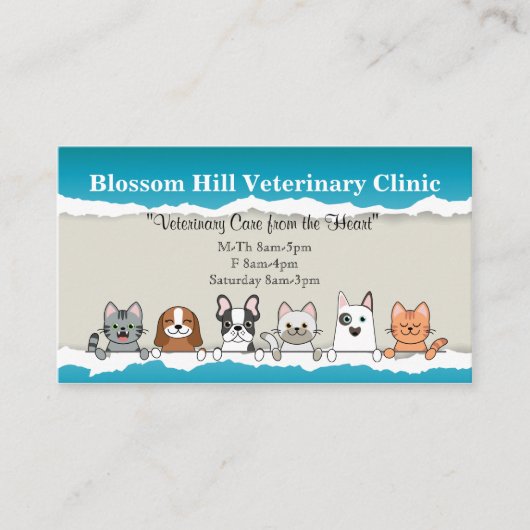 獣医ビジネスカード 名刺 (正面)