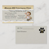 獣医ビジネスカード 名刺 (正面/裏面)