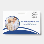 獣医ビジネス用写真IDバッジ バッジ (正面)