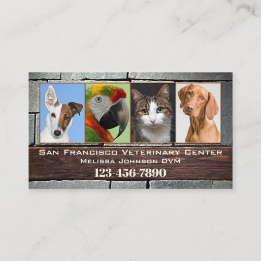 獣医フォトアポイントメント名刺 予約カード (正面)