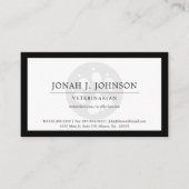獣医プロフェッショナル |ドッグポーブラック縁ど 名刺 (正面)