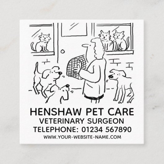 獣医プロモーション スクエア名刺 (正面)