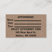 獣医ベットアニマルペットアポイントメントドッグキャット 名刺 (裏面)