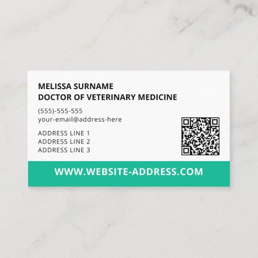 獣医ベットテッククリームグレイハウンドイタリアンドッグ 名刺 (裏面)