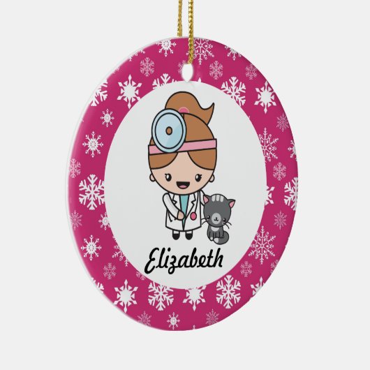 獣医ベットテックパーソナライズされた セラミックオーナメント (右)