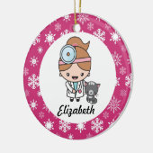 獣医ベットテックパーソナライズされた セラミックオーナメント (左)