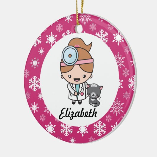 獣医ベットテックパーソナライズされた セラミックオーナメント (左)