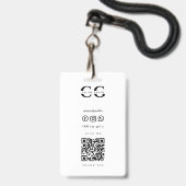 獣医ペットのグルーミングケア | 犬の専門家 Qr バッジ (裏面（ネックストラップ付）)