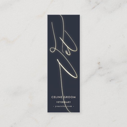 獣医ペットグルームドッ気にク専門獣医Qr スキニー名刺 (正面)