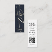 獣医ペットグルームドッ気にク専門獣医Qr スキニー名刺 (正面/裏面)