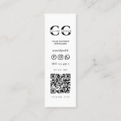 獣医ペットグルームドッ気にク専門獣医Qr スキニー名刺 (裏面)