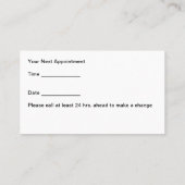 獣医ペットケアサービスアポイントメント 名刺 (裏面)