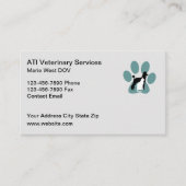 獣医ペットケアビジネスカード 名刺 (正面)