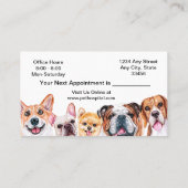 獣医ペットサービスビジネスカード 名刺 (裏面)