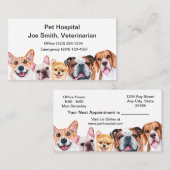 獣医ペットサービスビジネスカード 名刺 (正面/裏面)