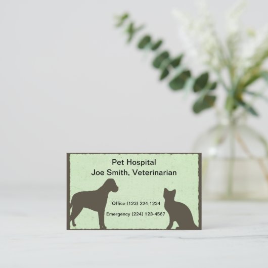獣医ペットサービス名刺 名刺 (スタンド正面)