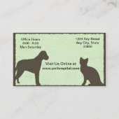 獣医ペットサービス名刺 名刺 (裏面)