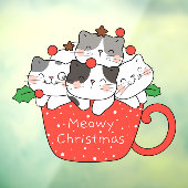 獣医ペットショップミオウィクリスマスかわいい猫クリスマス ウィンドウサイン (シート3)