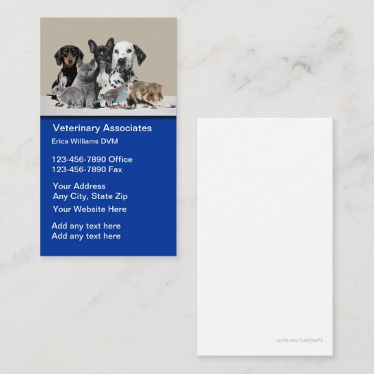 獣医ペットドクタービジネスカード 名刺 (正面/裏面)