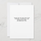 獣医ペットパーソナライズされたドッグ写真 サンキューカード (裏面)