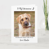 獣医ペットパーソナライズされたドッグ写真 サンキューカード (正面)