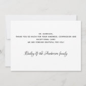 獣医ペットパーソナライズされた写真獣医 サンキューカード (裏面)