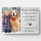 獣医ペット写真獣医への感謝 フォトプラーク (正面)