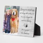 獣医ペット写真獣医への感謝 フォトプラーク (側面)
