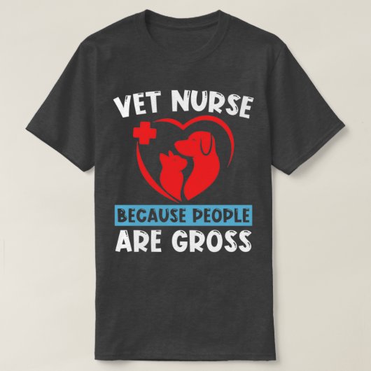 獣医ペット動物ナース獣医 Tシャツ (デザイン正面)