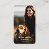 獣医ペット新郎気に |犬の専門家Qr コーリングカード (正面)