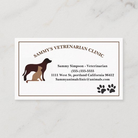 獣医ペット 名刺 (正面)