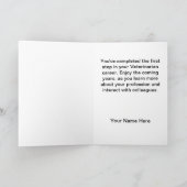 獣医ホワイトコートおめでとうカード カード (内部)