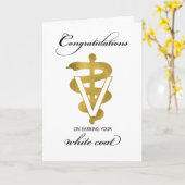 獣医ホワイトコート式おめでとうございます カード (黄色い花)