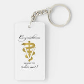獣医ホワイトコート式おめでとうございます キーホルダー (裏面)