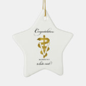 獣医ホワイトコート式おめでとうございます セラミックオーナメント (右)