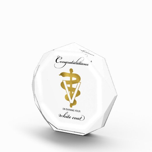 獣医ホワイトコート式おめでとうございます フォトブロック (右)