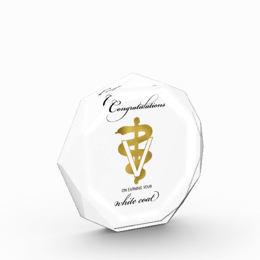 獣医ホワイトコート式おめでとうございます フォトブロック (左)