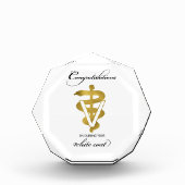 獣医ホワイトコート式おめでとうございます フォトブロック (正面)