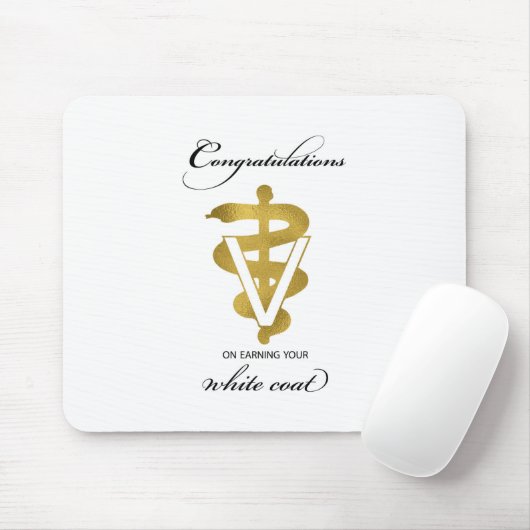 獣医ホワイトコート式おめでとうございます マウスパッド (マウス)