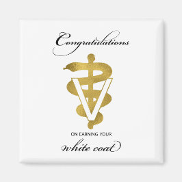獣医ホワイトコート式おめでとうございます マグネット