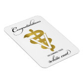 獣医ホワイトコート式おめでとうございます マグネット (右側)