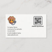 獣医ホールディングドッグ 名刺 (裏面)