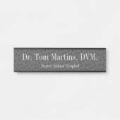 獣医ポープリントつるの銘板ドアの看板 サインプレート (正面)