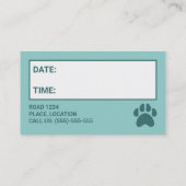 獣医マンアニマルドクターキャットドッグカスタム 予約カード (裏面)