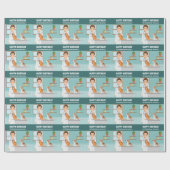 獣医マンベットアニマルドクターカスタム誕生日 ラッピングペーパー (フラット)