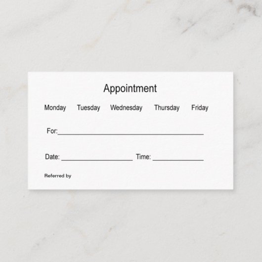 獣医モダンアポイントメント名刺 名刺 (裏面)