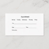 獣医モダンアポイントメント 名刺 (裏面)