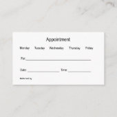 獣医モダンアポイントメント 名刺 (裏面)