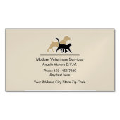 獣医モダンデザイン マグネット名刺 (正面)